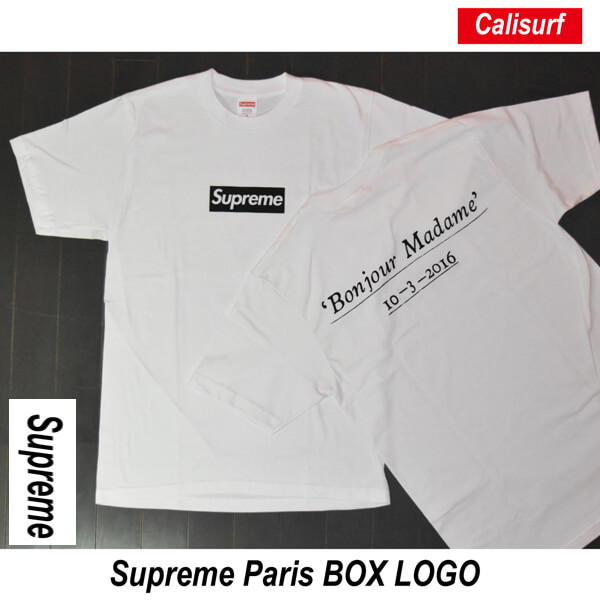 2021SS新作 シュプリーム コピー Tシャツ パリ限定ボックスロゴTEE